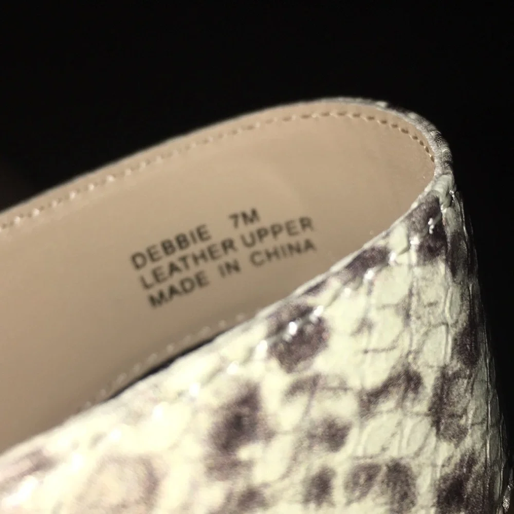 Obsession Rules Debbie Snakeprint Leather Sandals